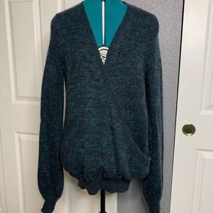 FREE PEOPLE- Teal/Heathered Sweater
